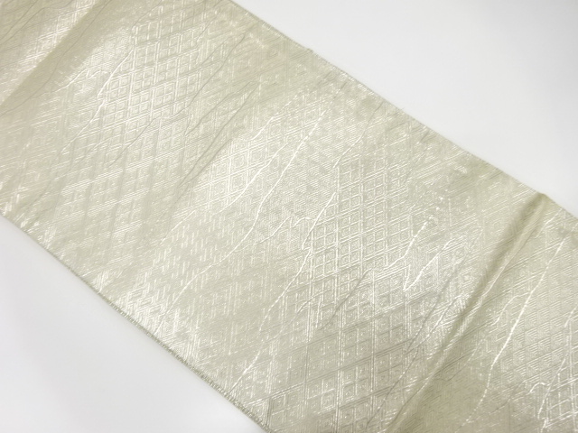 アンティーク　佐賀錦　霞模様織り出し全通袋帯(着用可)